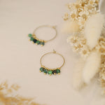 Boucles d'oreilles Zoé (Acier doré)