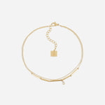 Chaîne de cheville Tube (Acier doré)