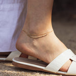 Chaîne de cheville Tube (Acier doré)
