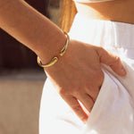 Bracelet Jonc Lalie (Acier doré)