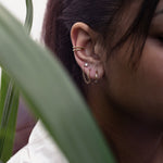 Boucles d'oreilles Chi (Acier doré)