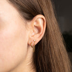 Boucles d'oreilles Chi (Acier doré)