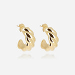 Boucles d'oreilles Aisa (Acier doré)