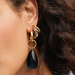 Boucles d'oreilles Alban (Acier doré)