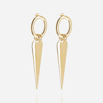 Boucles d'oreilles Brogy (Acier doré)