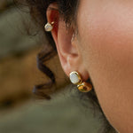 Boucles d'oreilles Aven (Acier doré)