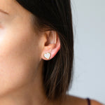 Boucles d'oreilles Aimée (Acier doré)