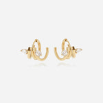 Boucles d'oreilles Veronica (Acier doré)