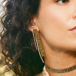 Boucles d'oreilles Akane (Acier doré)