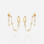 Boucles d'oreilles Ageha (Acier doré)