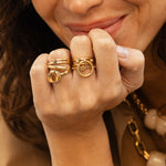 Bague Aglae (Acier doré)