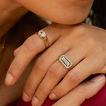 Bague Cléophée (Acier doré)