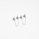 Boucles d'oreilles Double Allen (Acier)